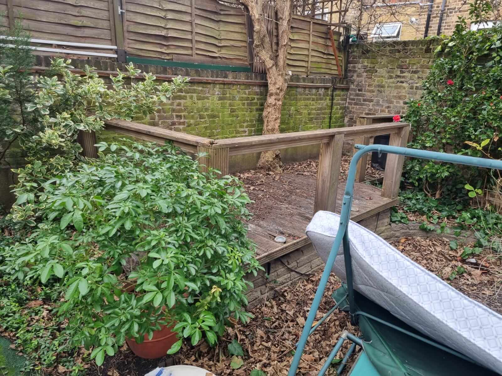 Garden decking installation in West London